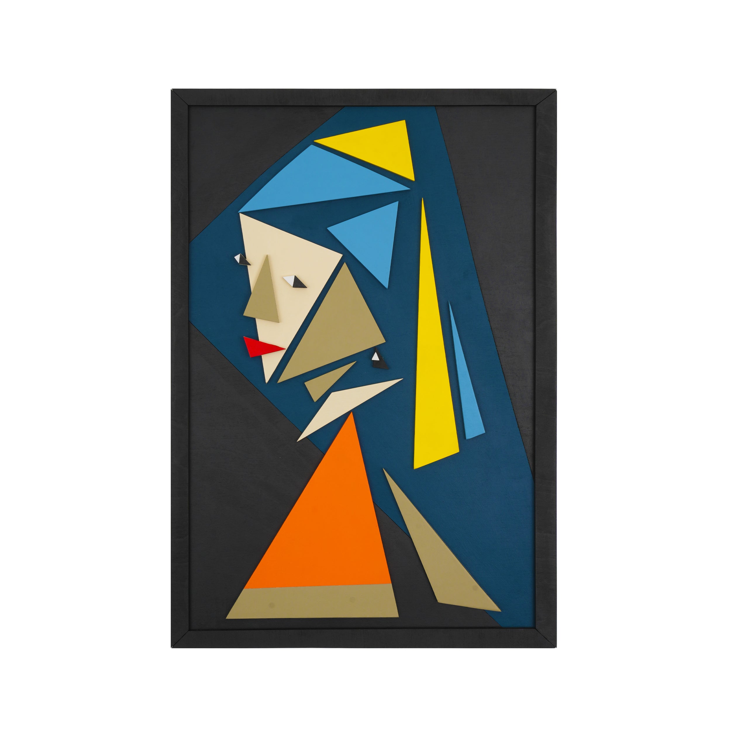 Lady with Earrings / Wooden Tiered Table