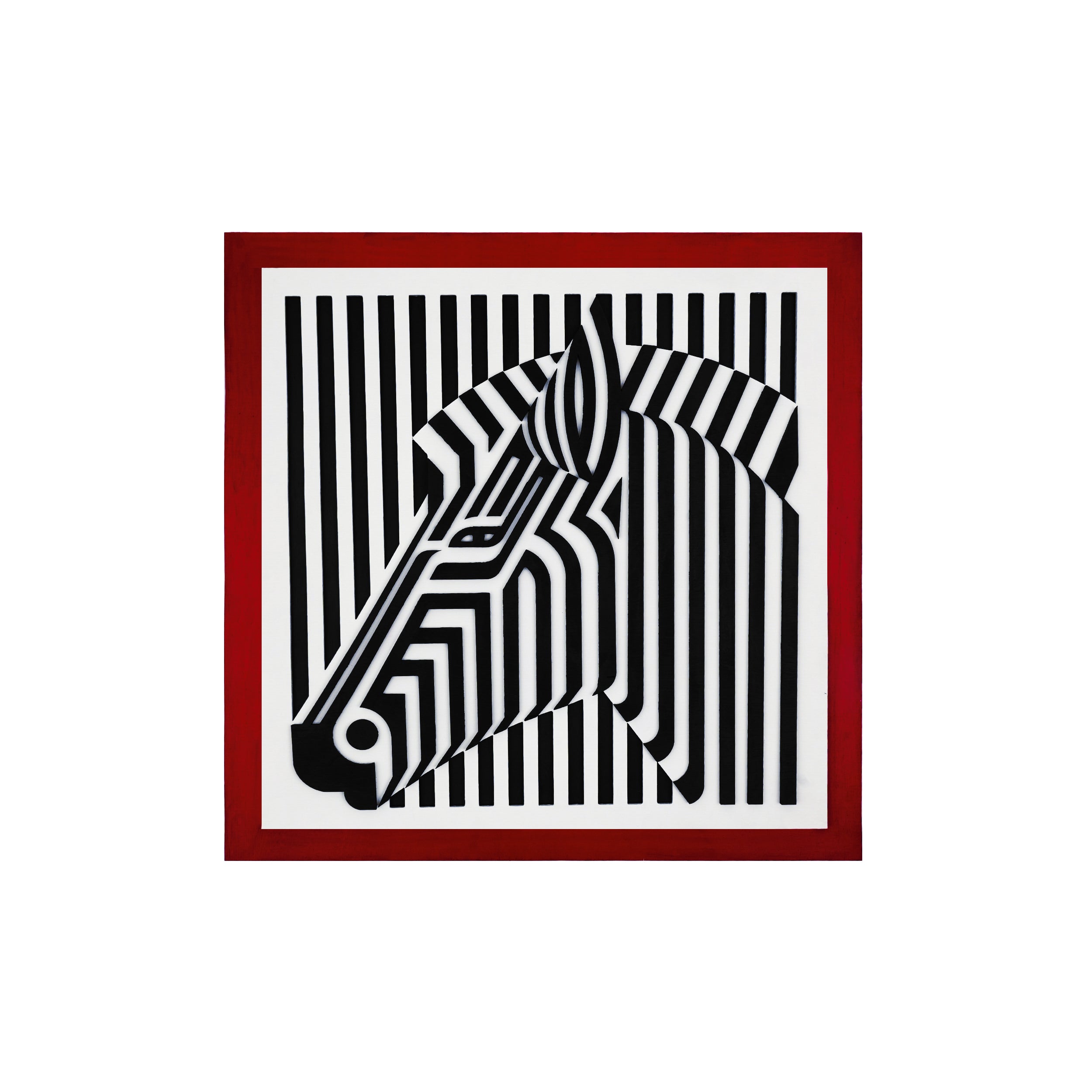 Zebra / Wooden Tiered Table