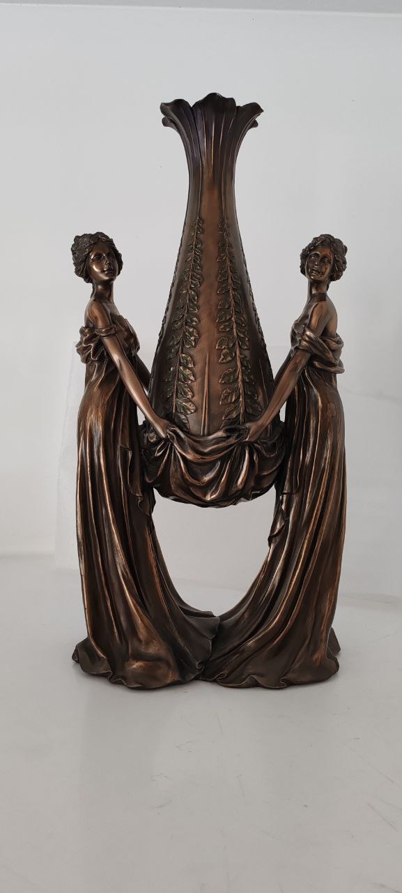 Fine Art Nouveau Lady Vase