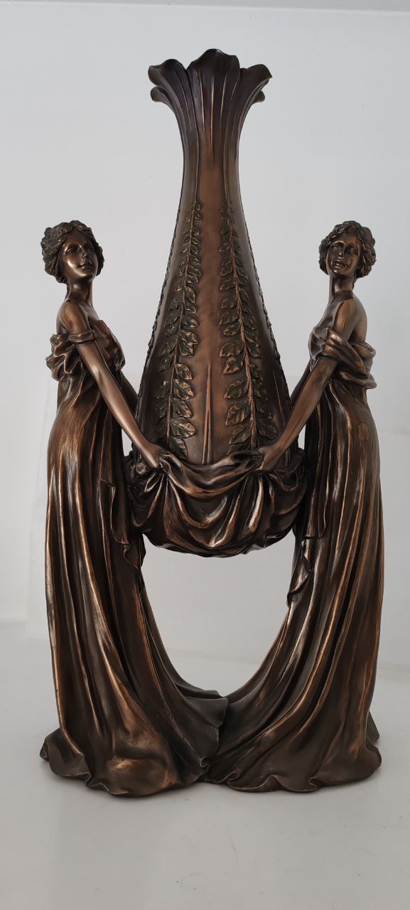 Fine Art Nouveau Lady Vase