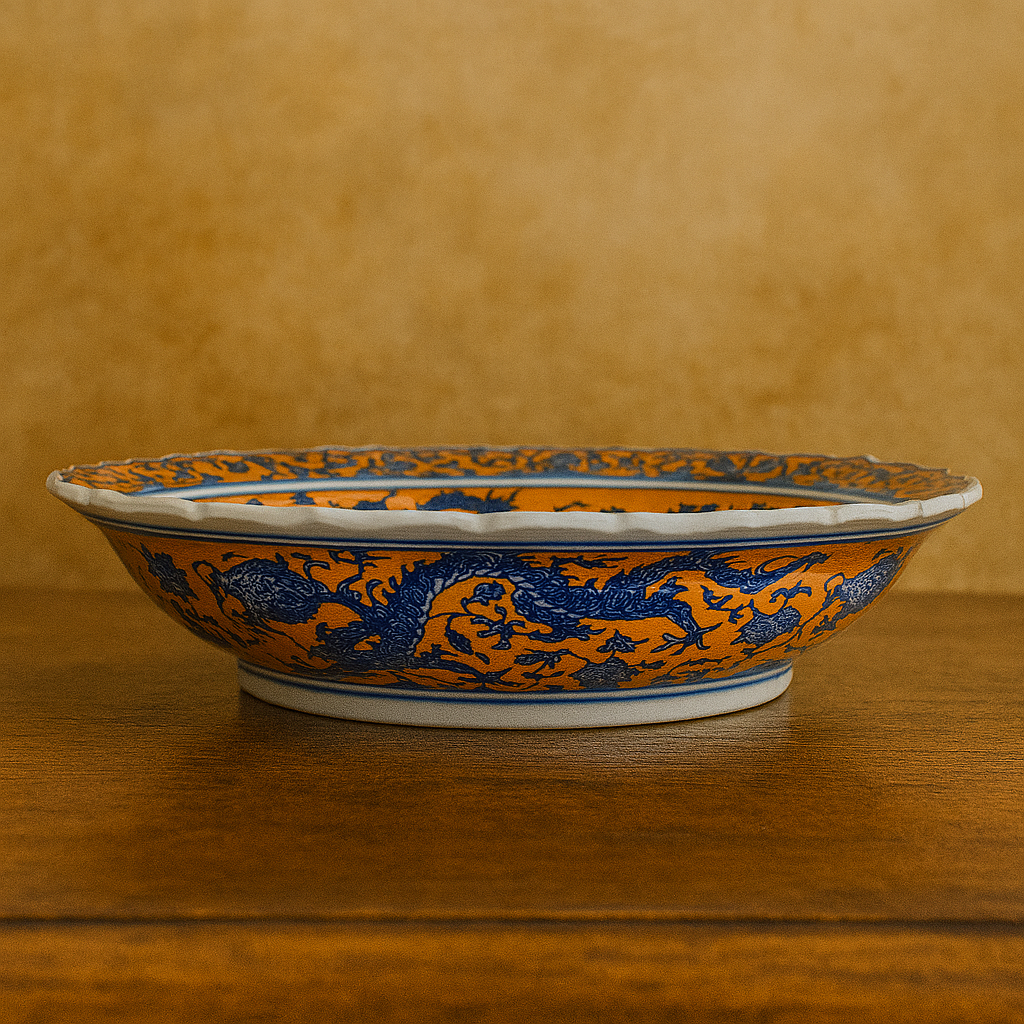 Chinese Qing Qianlong 1730s Traditional Dragon Bowl