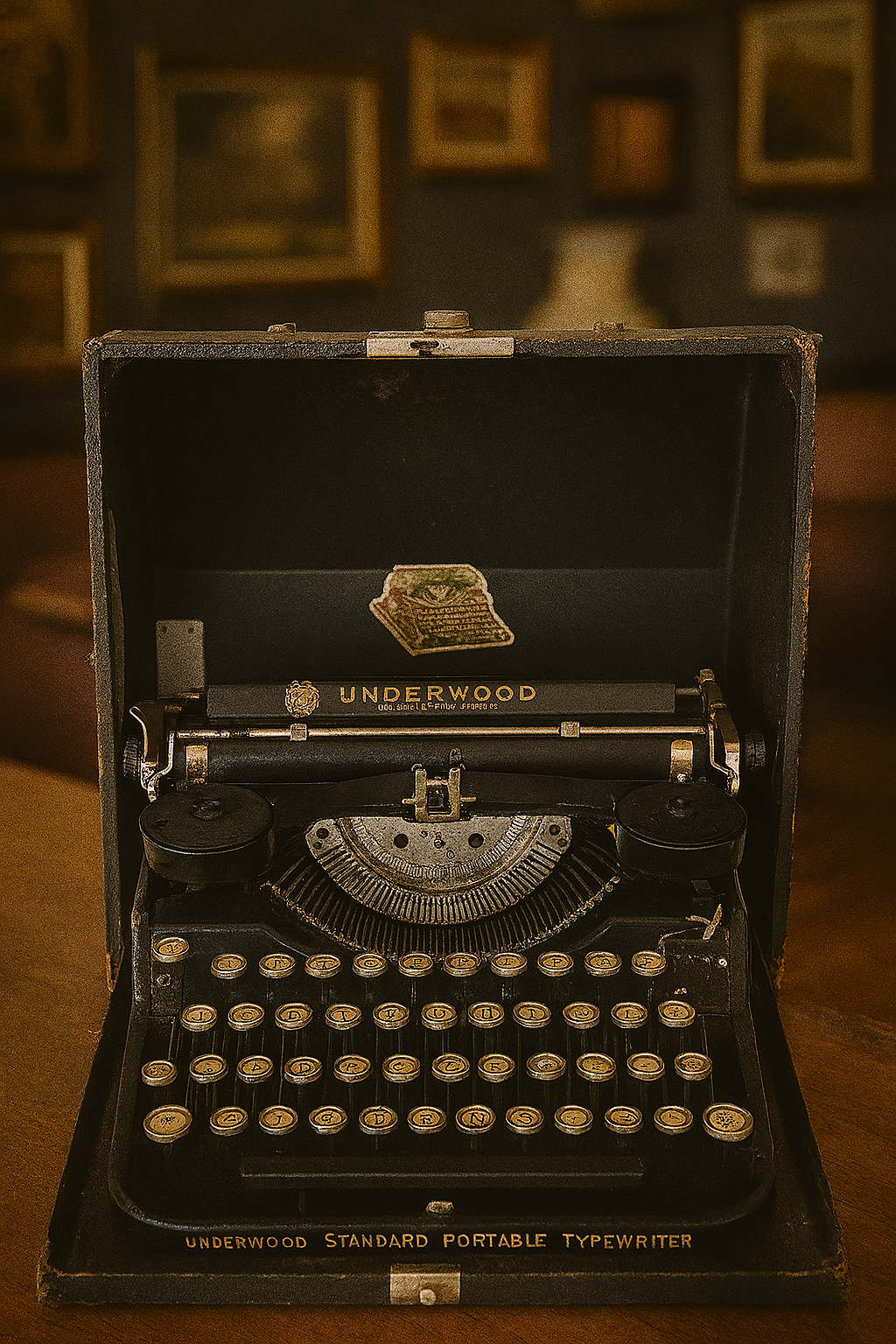 Vintage Underwood Portable Typewriter with Original Case & Ribbon – American Classic