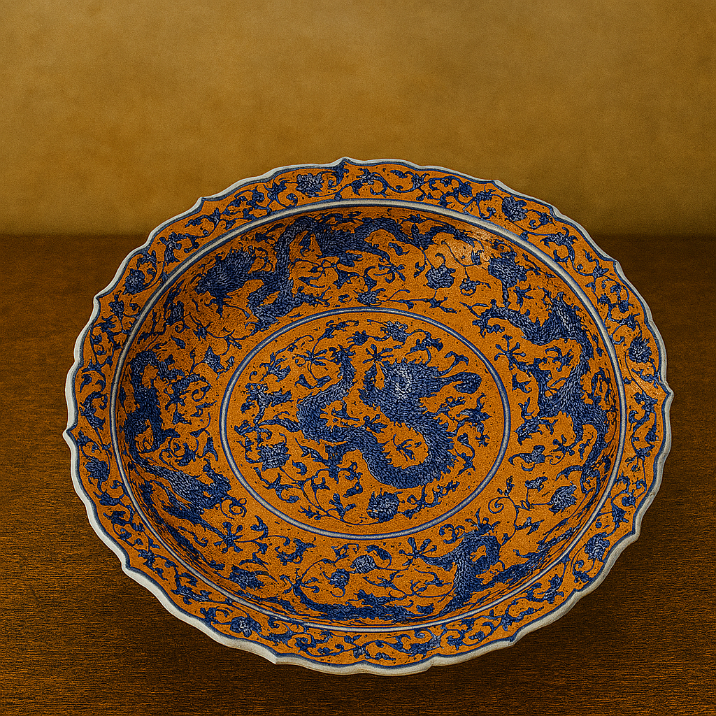 Chinese Qing Qianlong 1730s Traditional Dragon Bowl