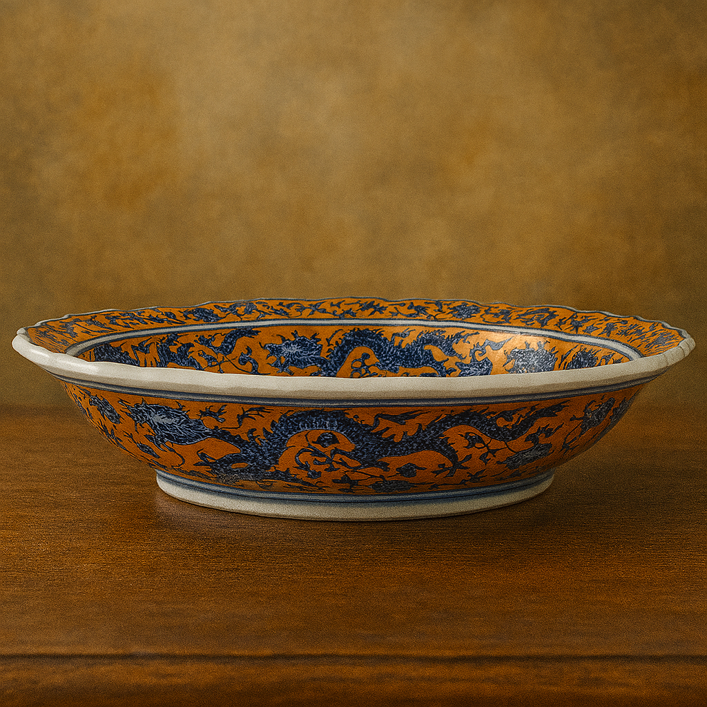 Chinese Qing Qianlong 1730s Traditional Dragon Bowl