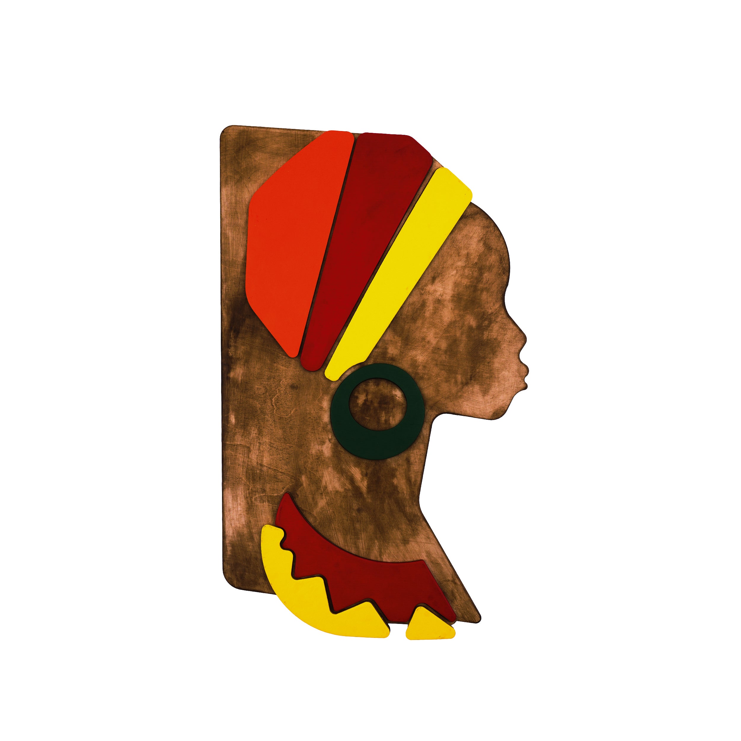 African Woman Wooden Art