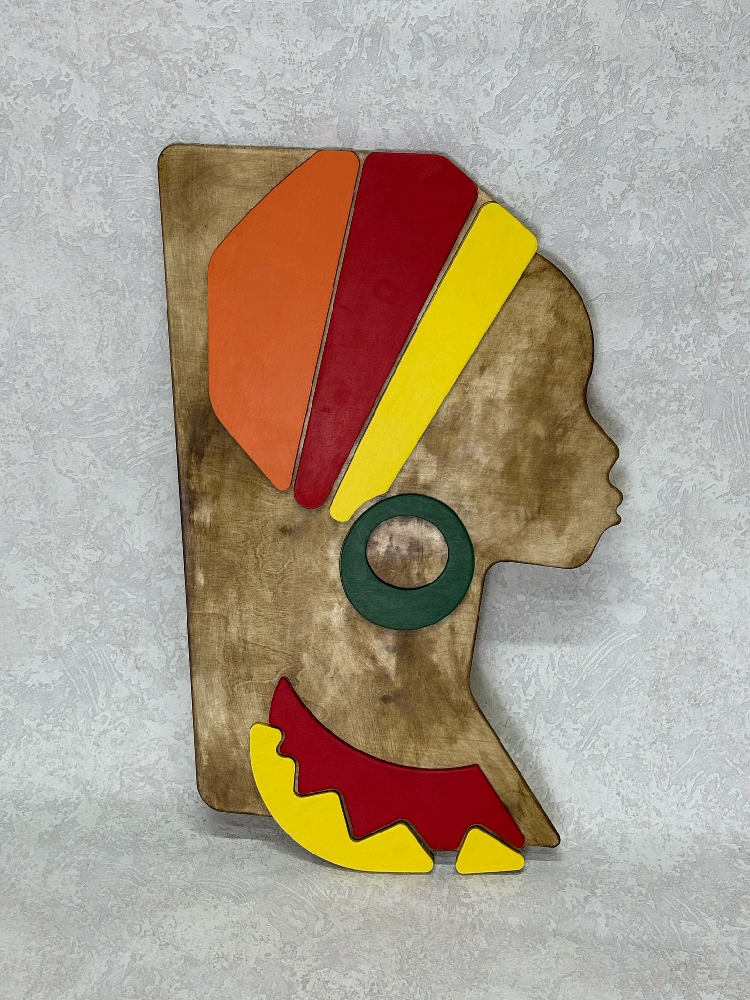 African Woman Wooden Art