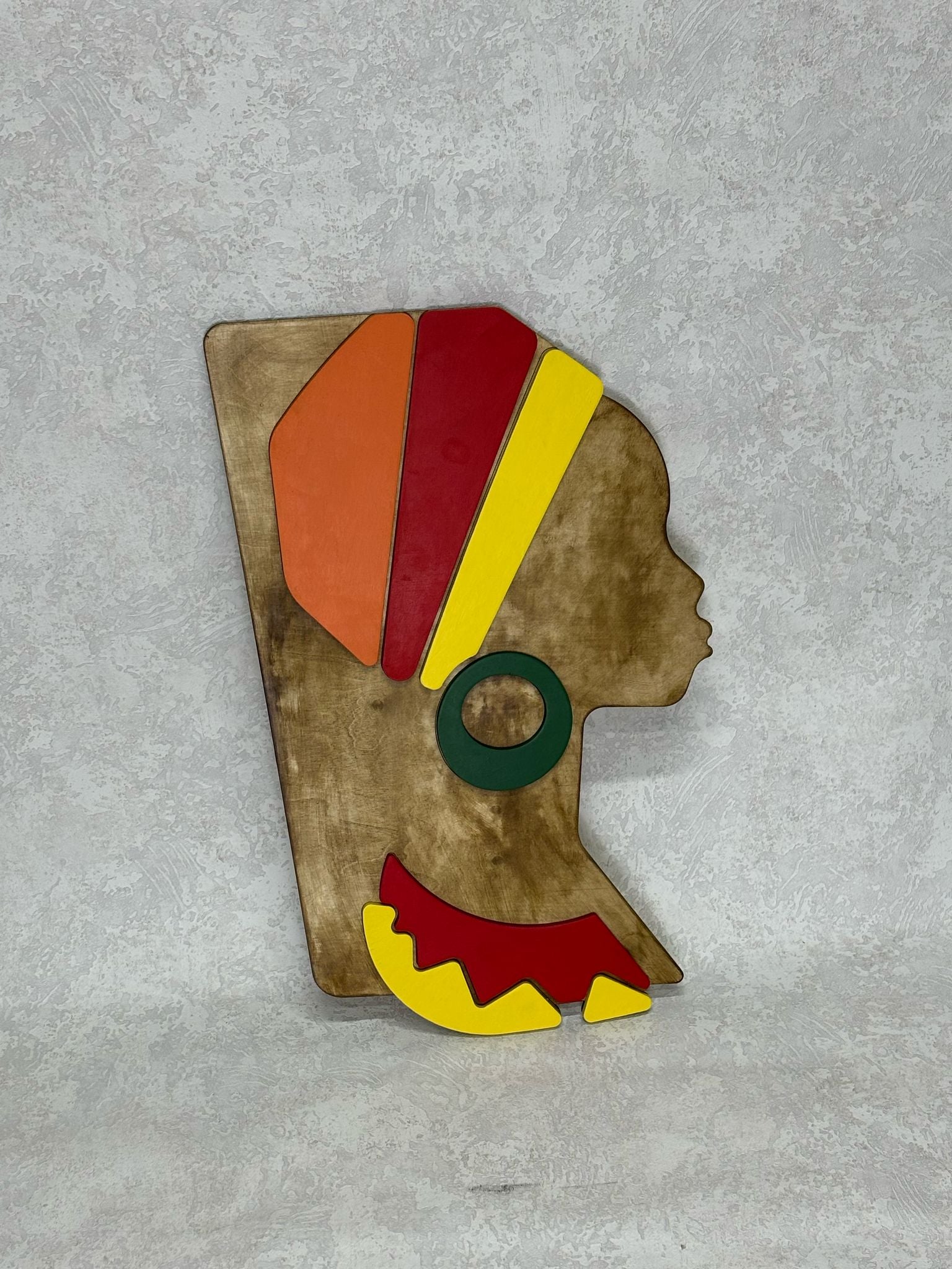 African Woman Wooden Art