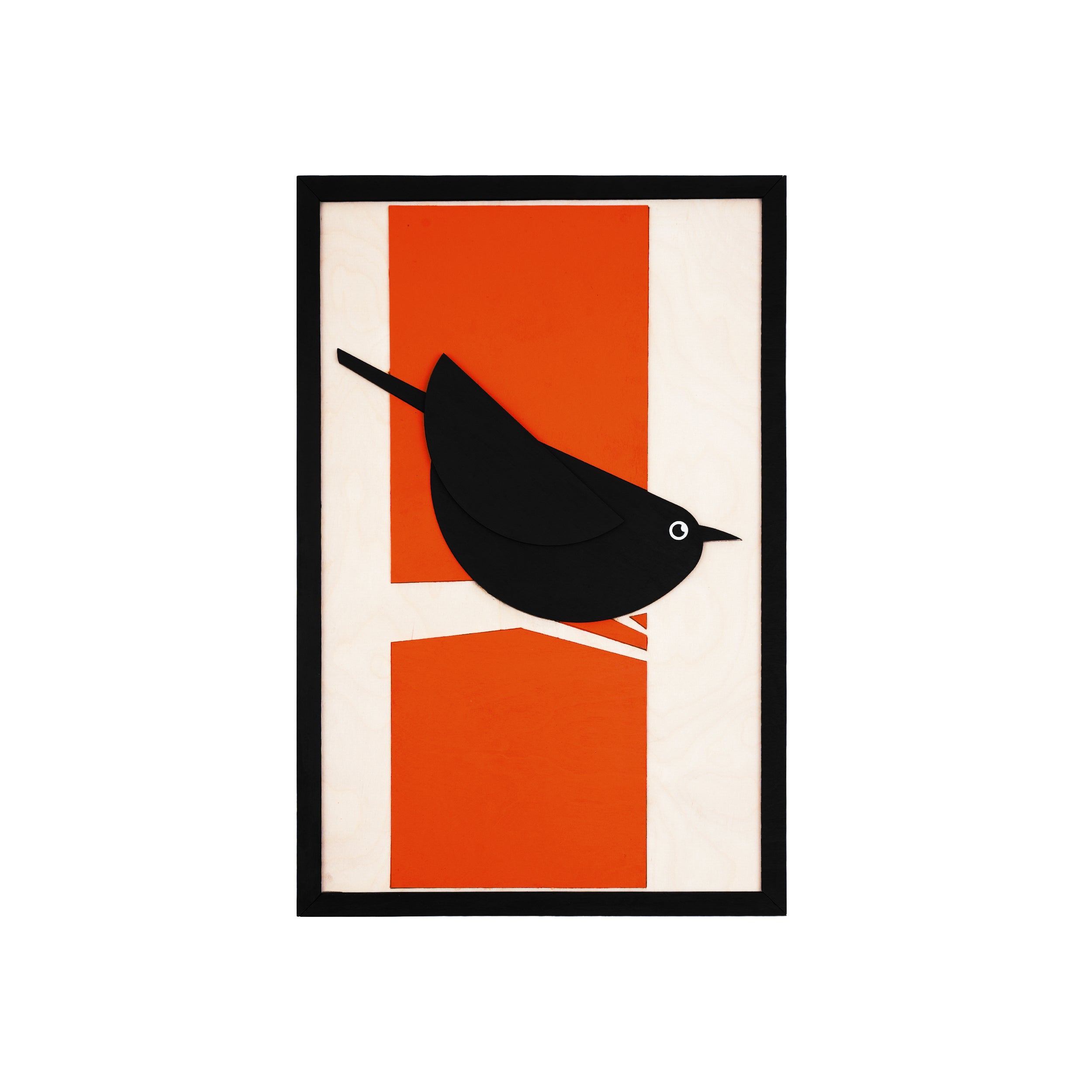 Black Bird / Wooden Tiered Table