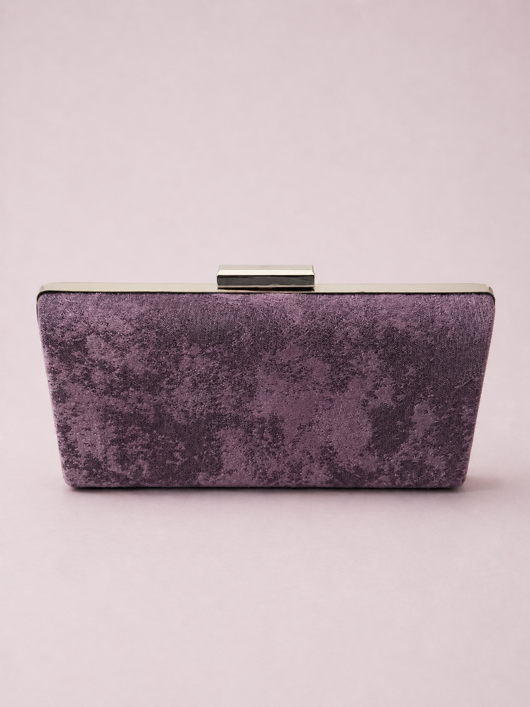 Purple Velvet Beaded Floral Evening Bag
