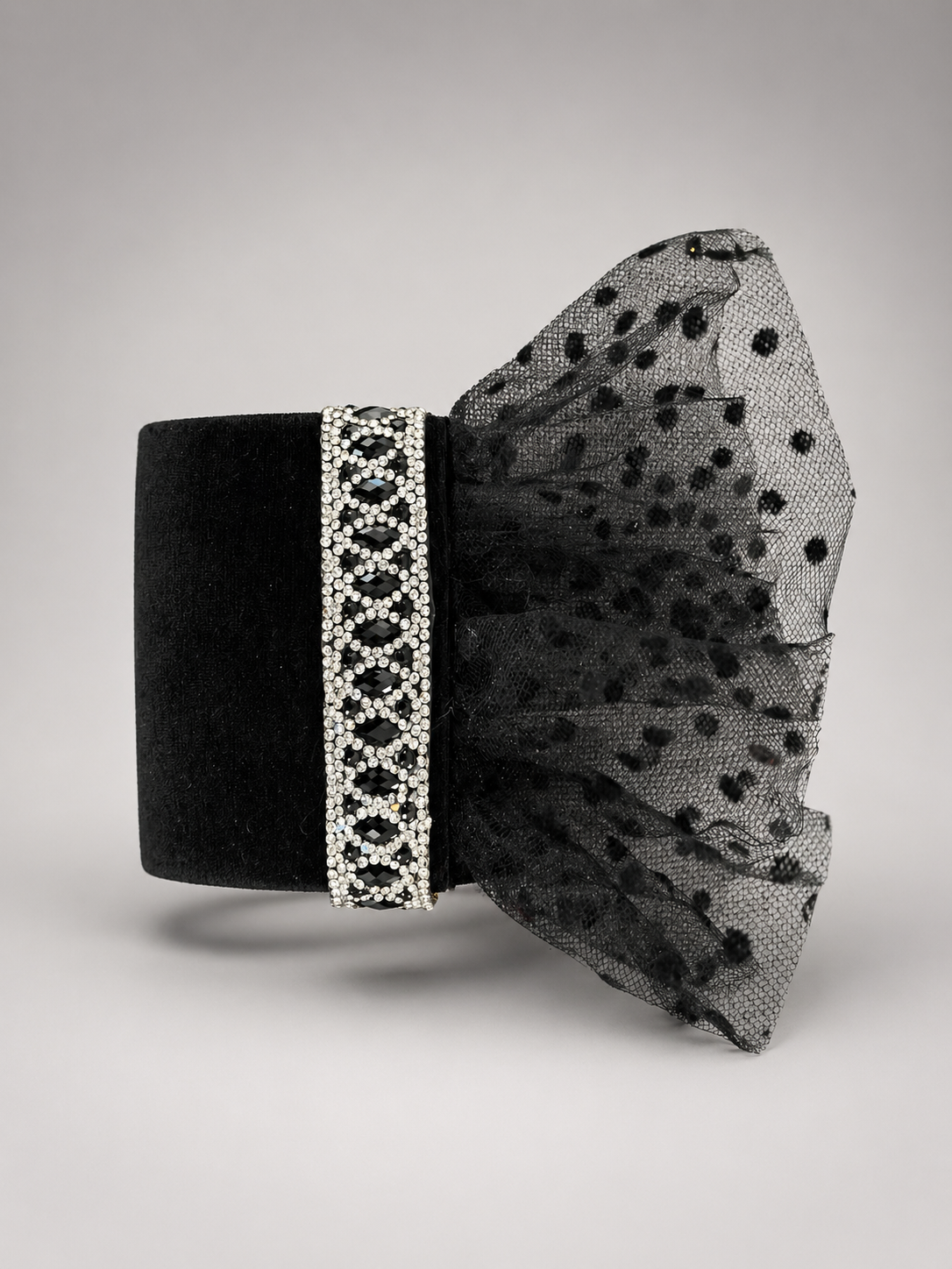 Black Beaded Embellished Detachable Sleeve Cuffs