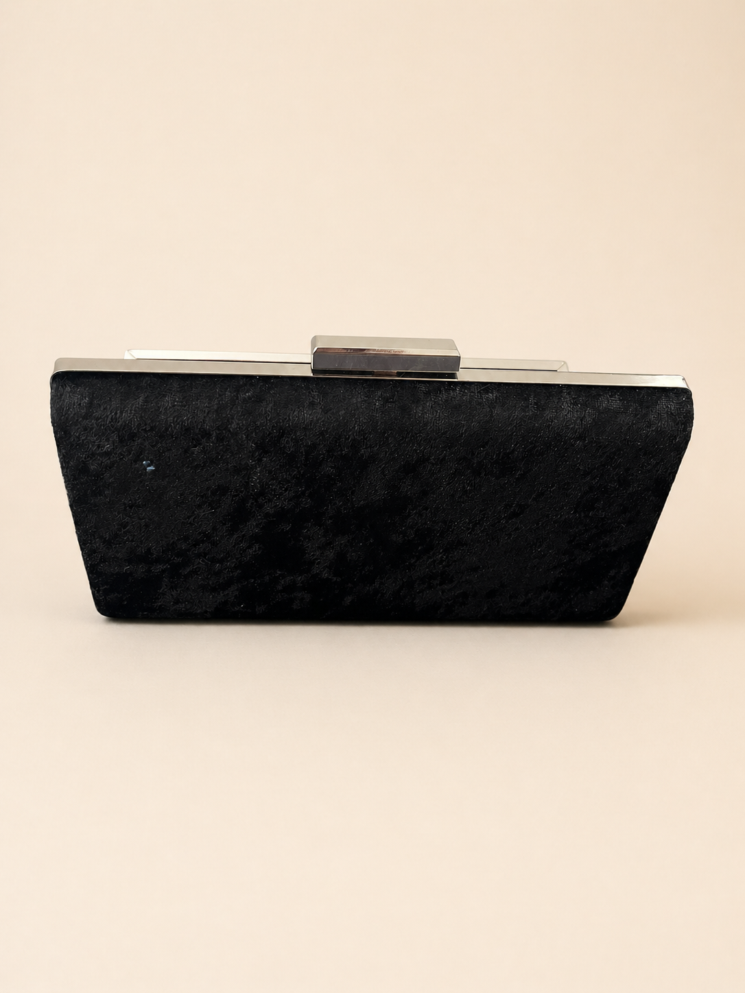 Black Velvet Beaded Floral Evening Bag
