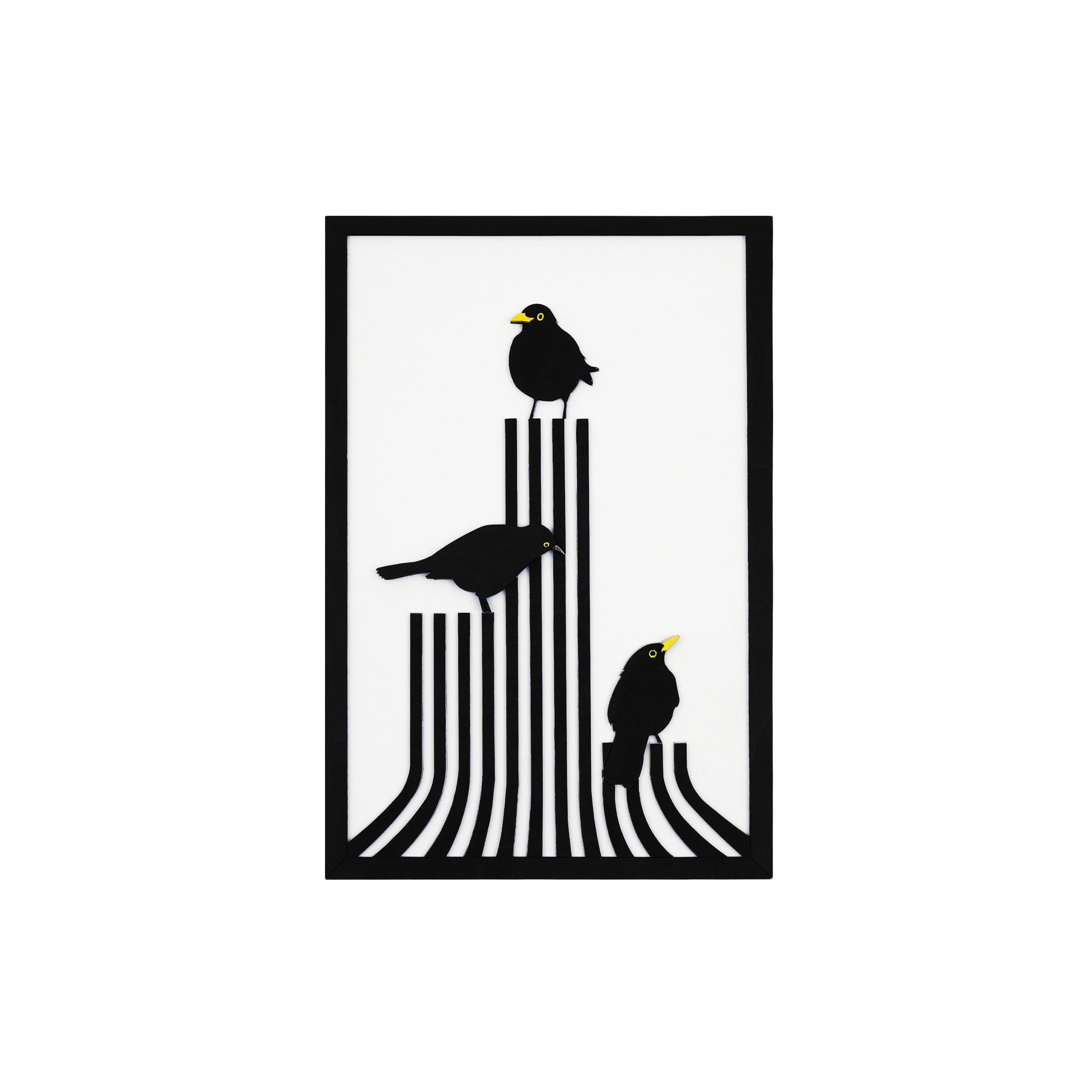 Crows / Wooden Tiered Table