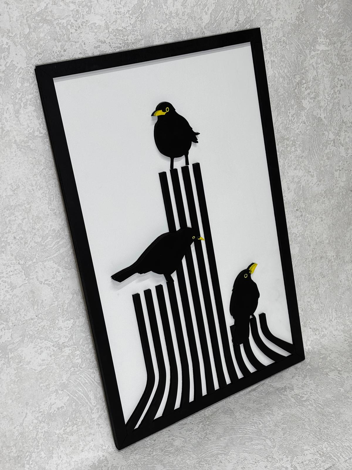 Crows / Wooden Tiered Table