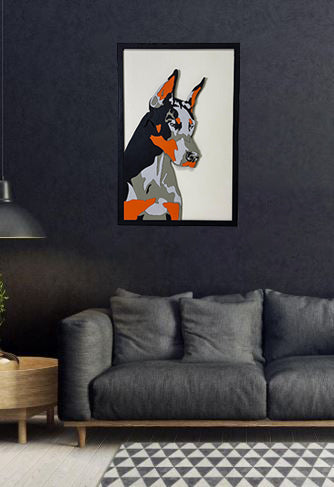 Doberman / Wooden Tiered Table