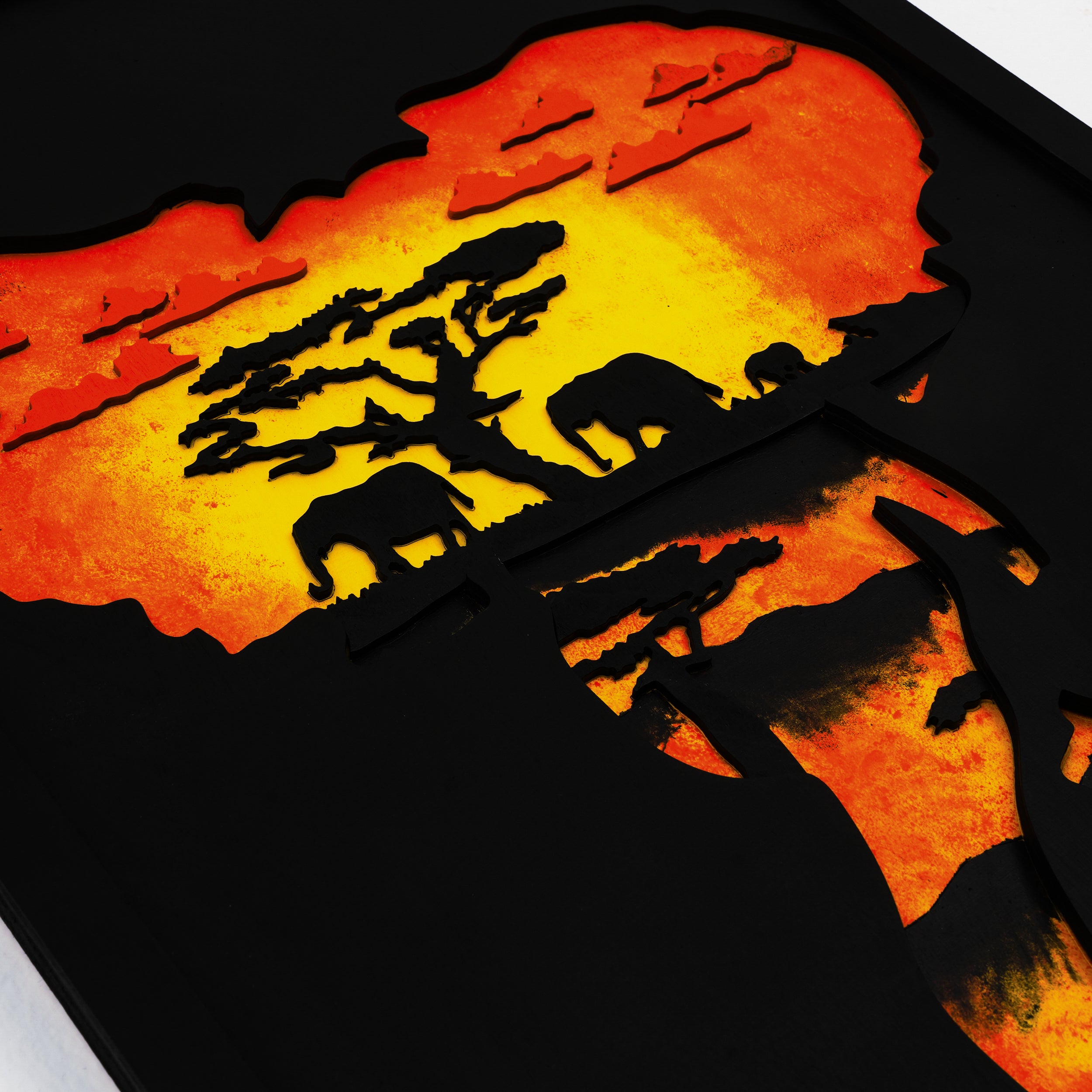 Elephant / Wooden Tiered Table