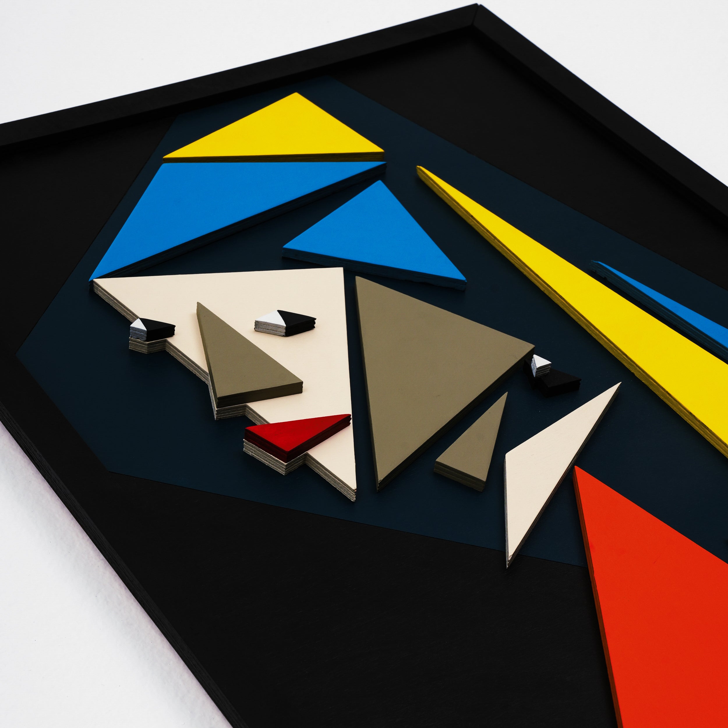 Lady with Earrings / Wooden Tiered Table