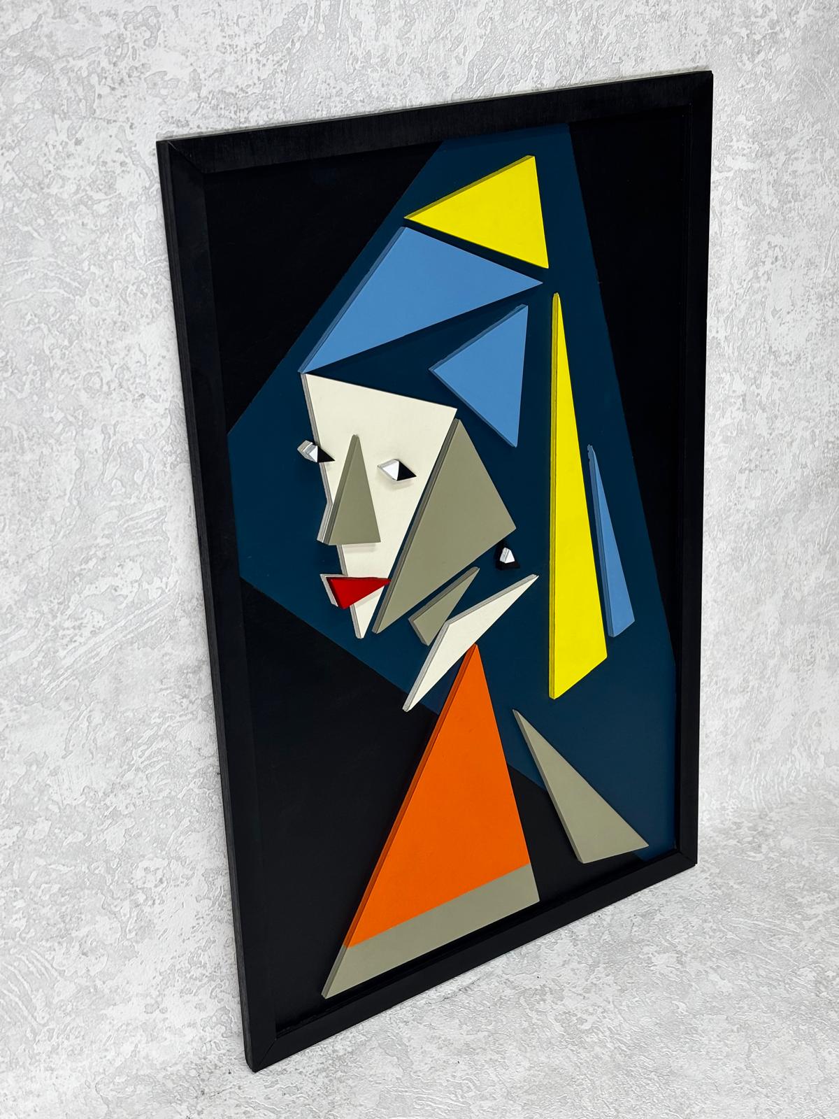 Lady with Earrings / Wooden Tiered Table