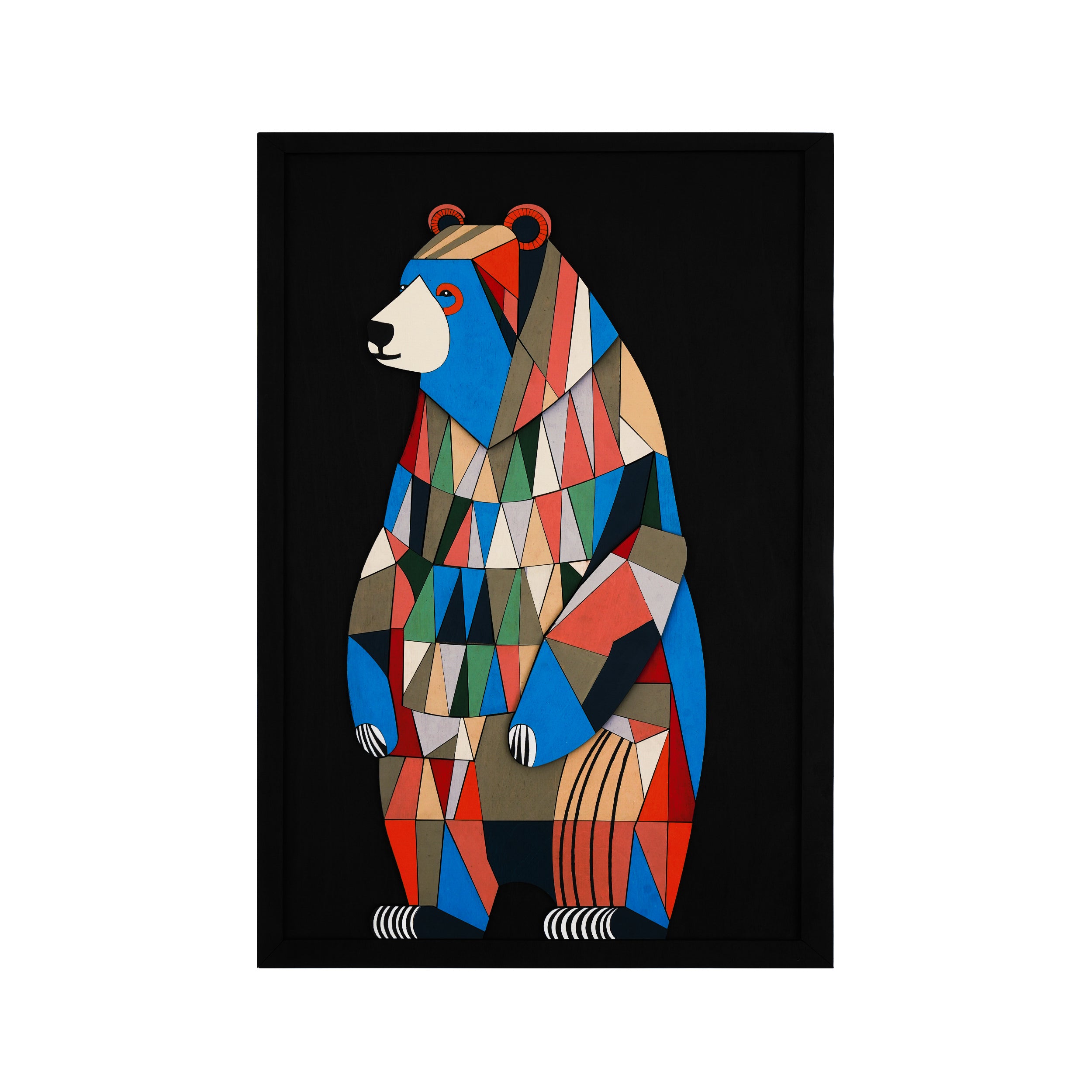 Puzzle Bear  / Wooden Tiered Table
