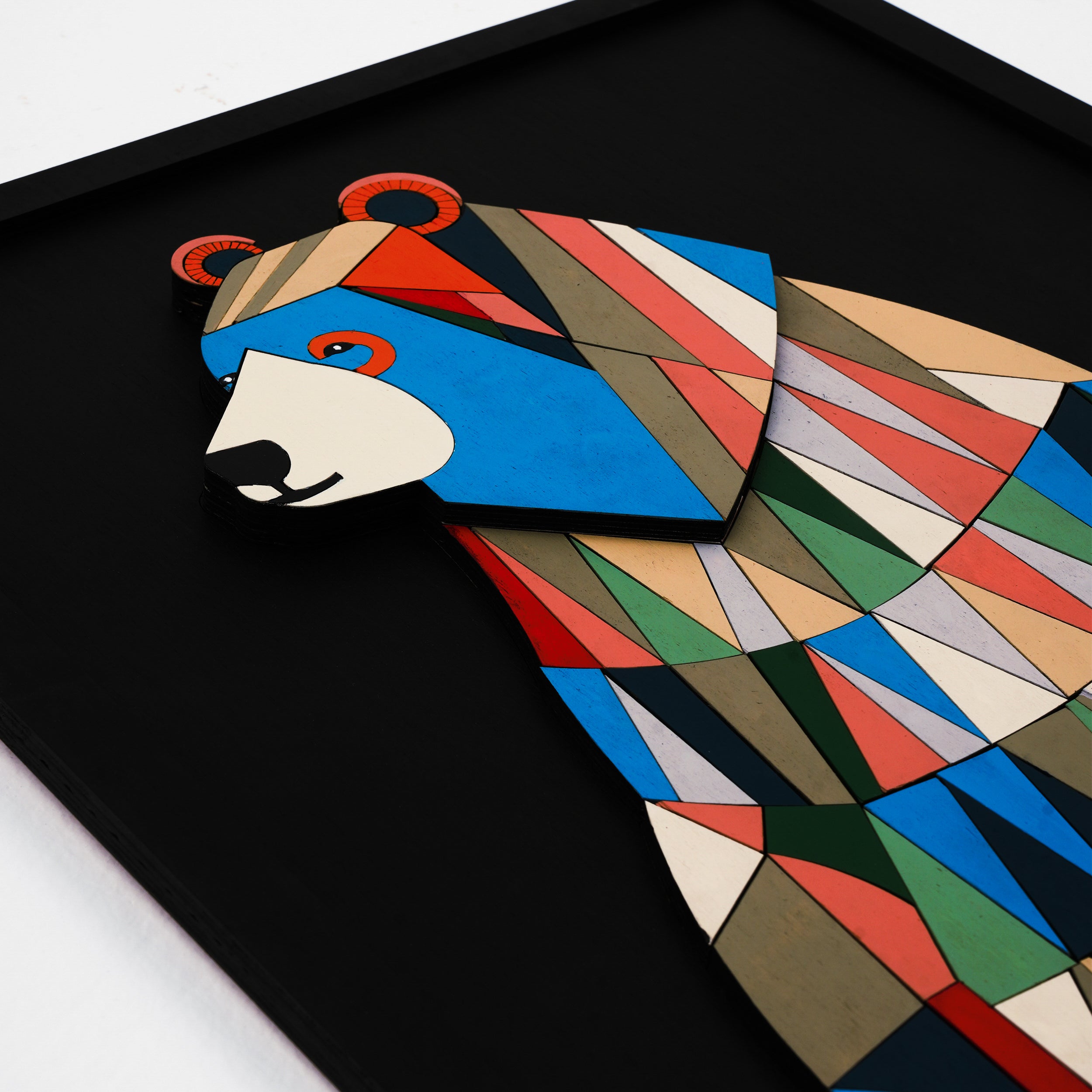Puzzle Bear  / Wooden Tiered Table