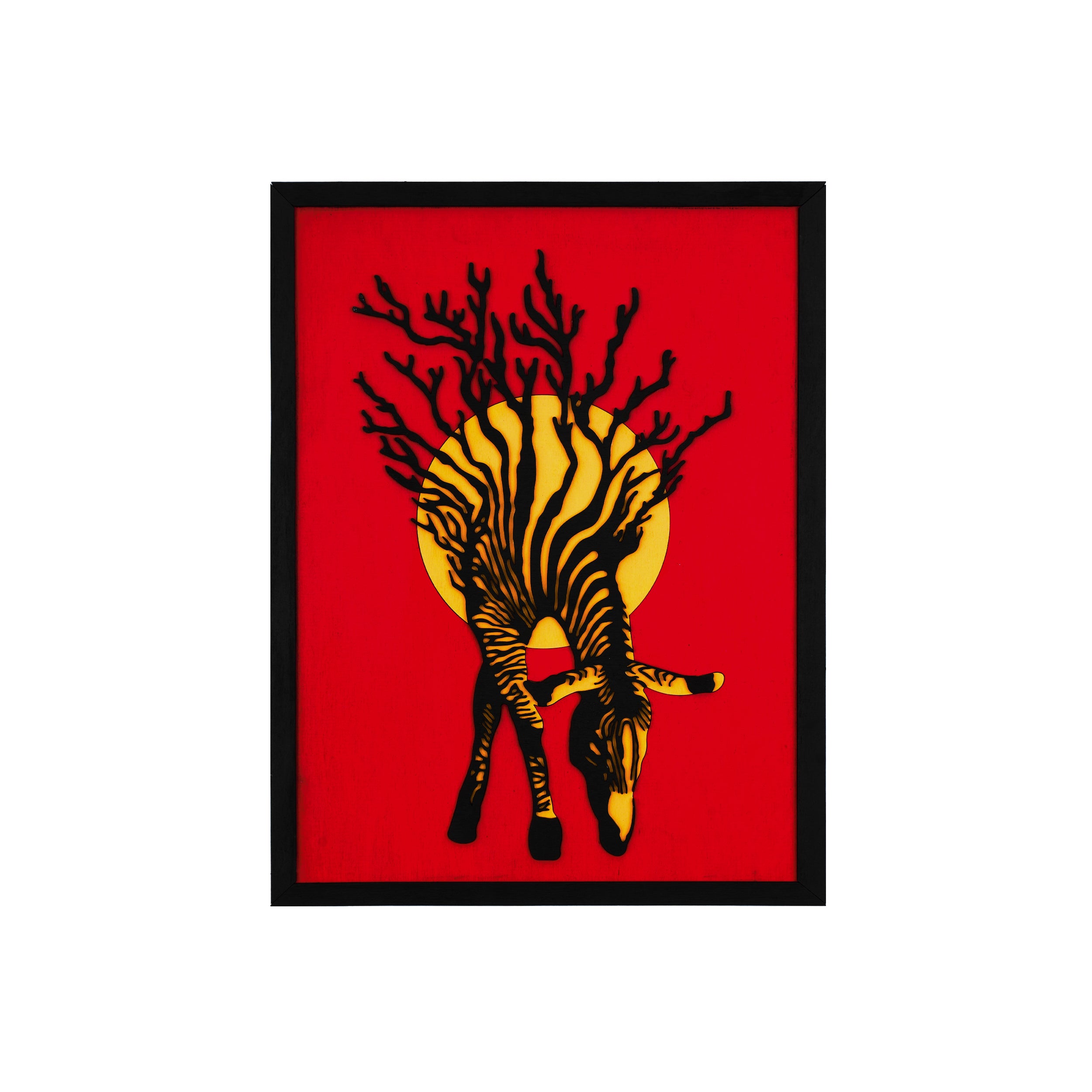 Savana Zebra / Wooden Tiered Table