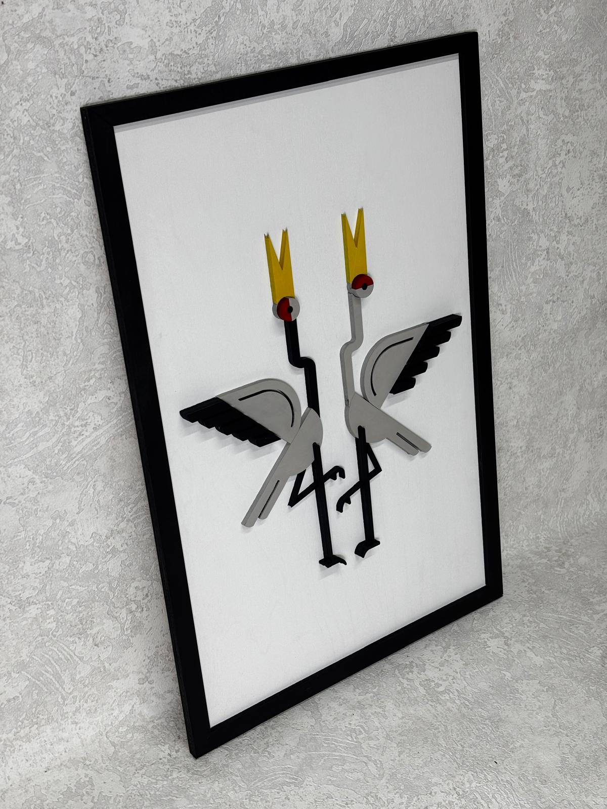 Storks / Wooden Tiered Table