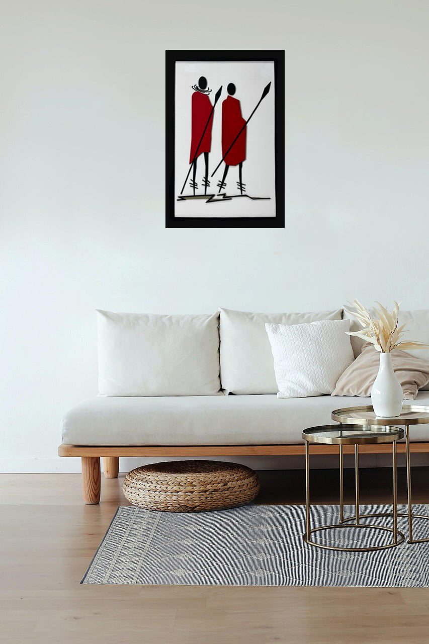 African Tribe / Wooden Tiered Table