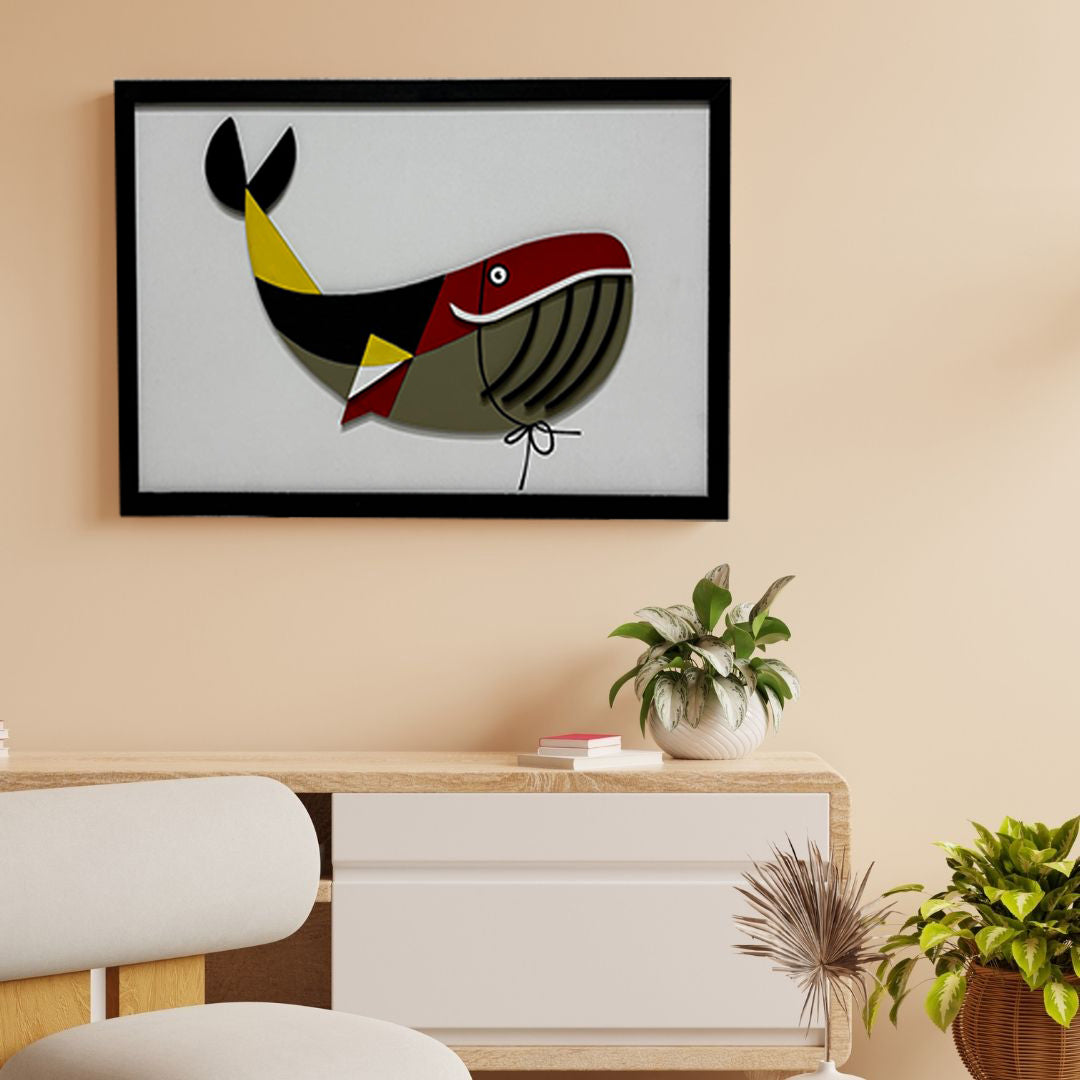 Whale / Wooden Tiered Table