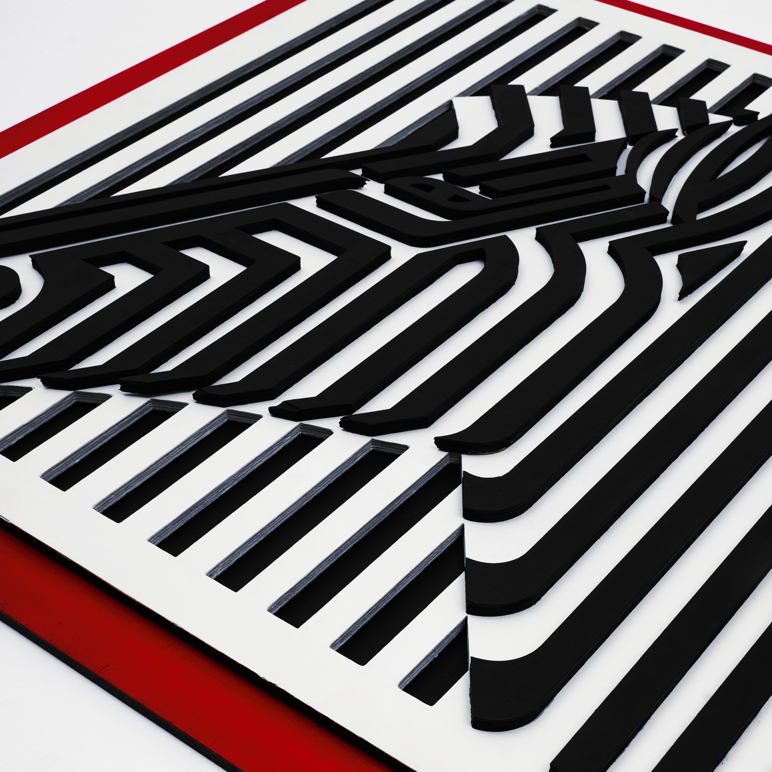Zebra / Wooden Tiered Table