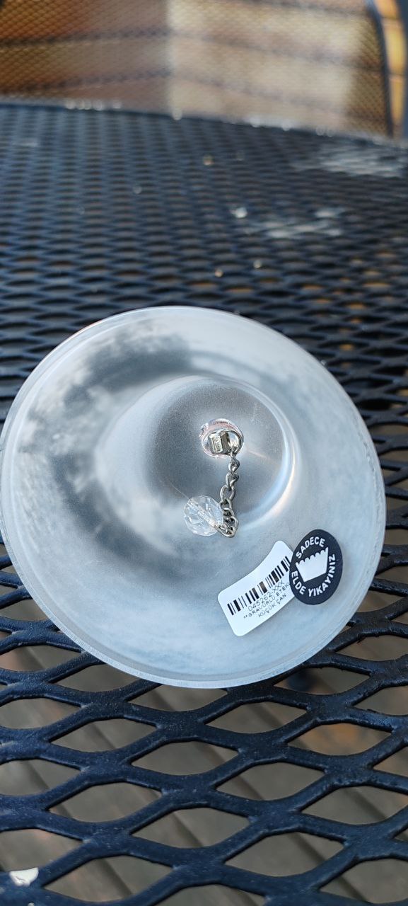 Paşabahçe Glass Bell with Maiden’s Tower – Frosted Clear Glass – 8x9 cm