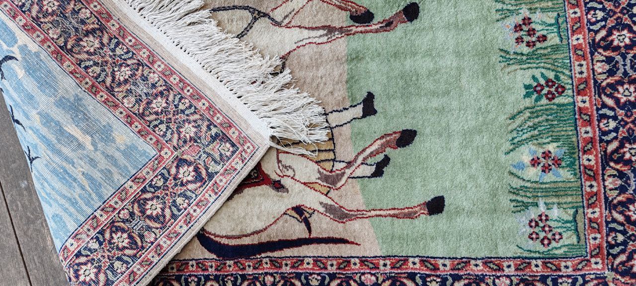 Hand-Knotted Babur Pictorial Rug – 324000 Knots – 153x91 cm