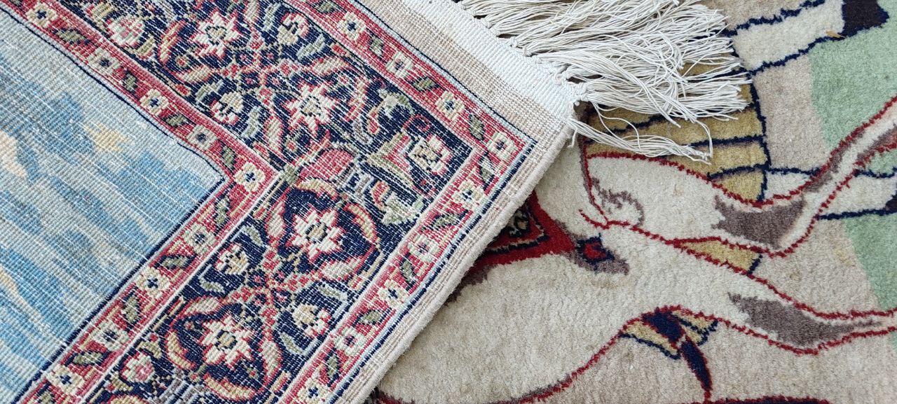 Hand-Knotted Babur Pictorial Rug – 324000 Knots – 153x91 cm