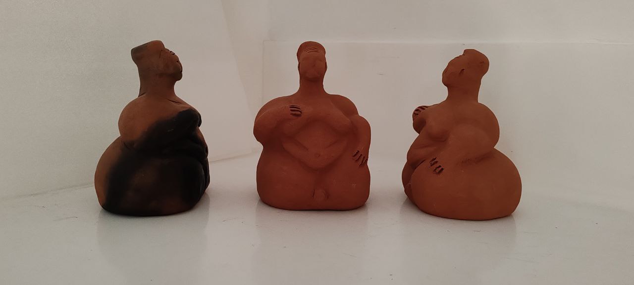 Handmade Terracotta Anatolian Mother Goddess Figurines – Set of 3 – Kibele Symbol