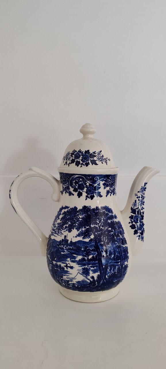Vintage Ironstone Broadhurst Staffordshire Teapot – English Scene