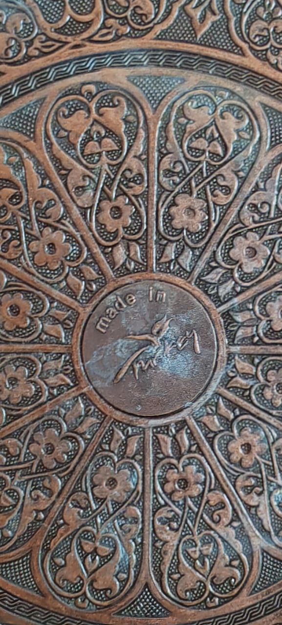 Turkish Copper Coffee Set with 6 Cups and Lokumluk – Made in Turkey