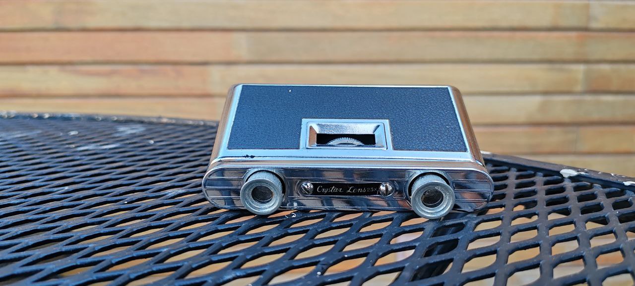 Vintage Libra Folding Opera Glasses – Chrome and Leather Finish – Mid-Century Pocket Binoculars