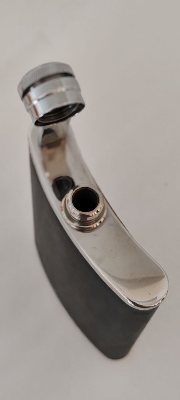 Vintage Dunhill Hip Flask – Stainless Steel 8oz – Made in England