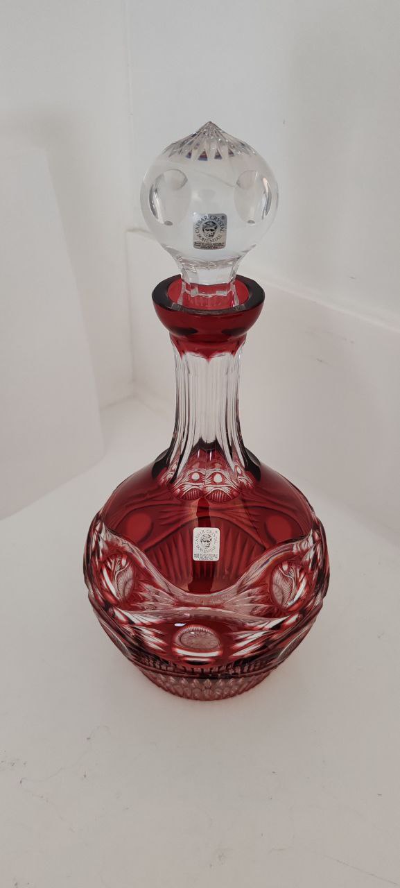 Caesar Cranberry Crystal Decanter