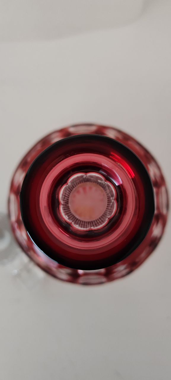 Caesar Cranberry Crystal Decanter