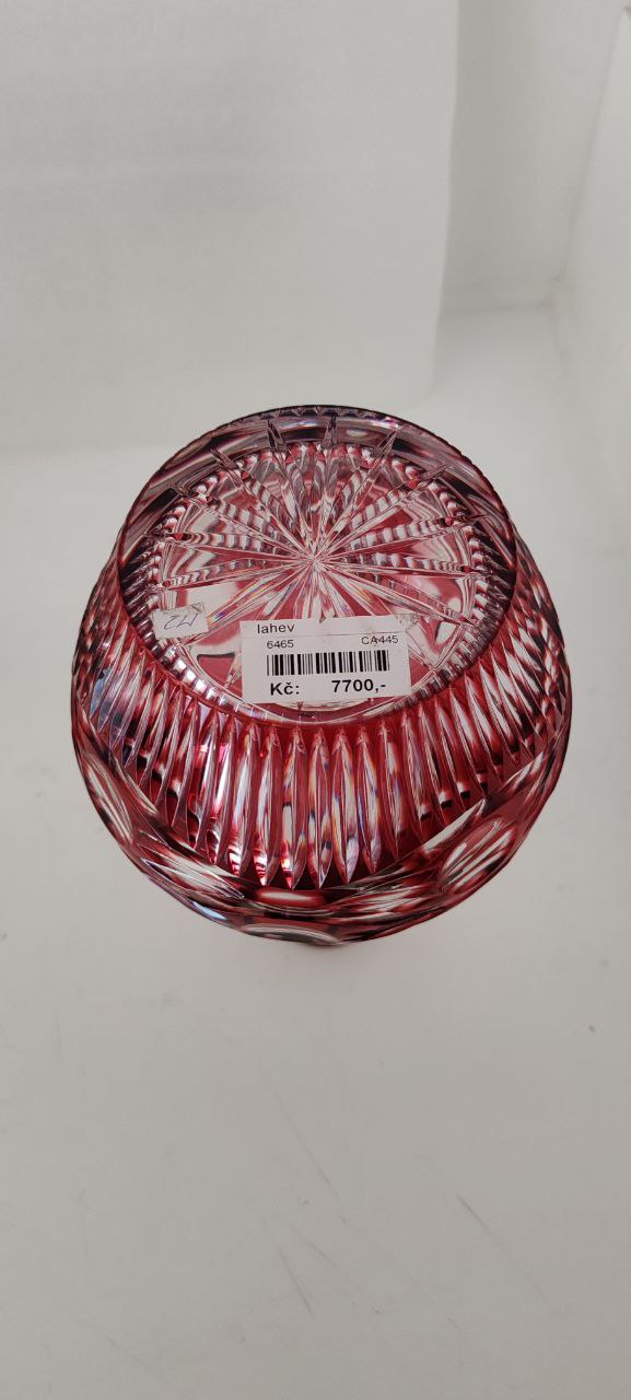Caesar Cranberry Crystal Decanter
