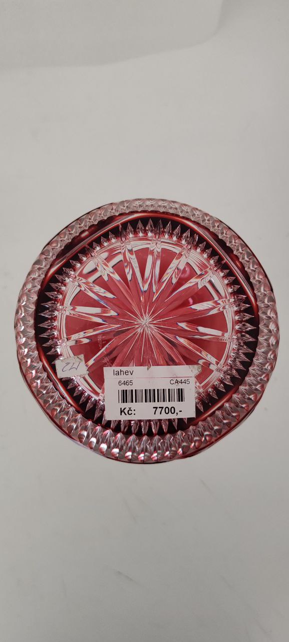 Caesar Cranberry Crystal Decanter