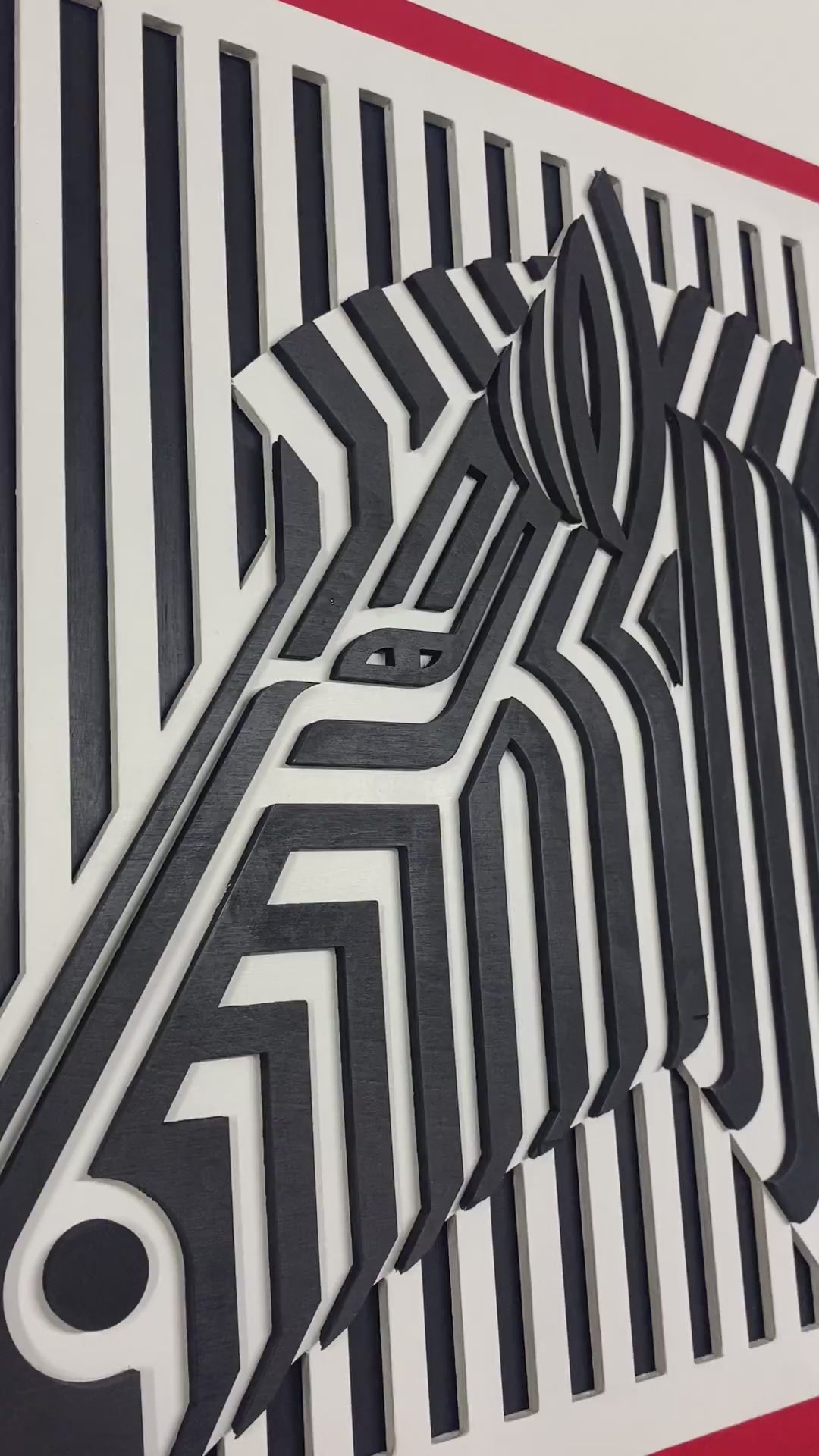 Zebra / Wooden Tiered Table