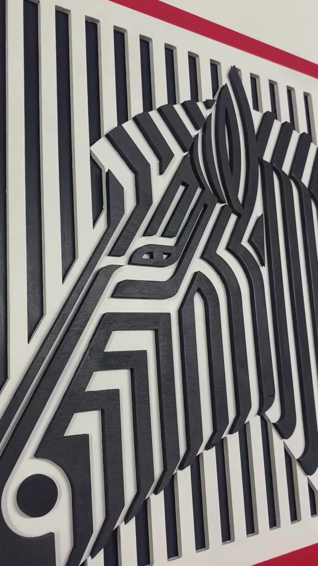 Zebra / Wooden Tiered Table