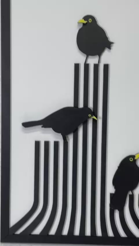Crows / Wooden Tiered Table